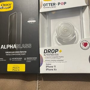 Brand new IPhone 11 otterbox with popsocket